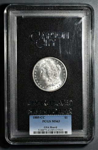 1885 - Cc Gsa Morgan Silver Dollar,  Pcgs Certified Ms 63,  Lb43