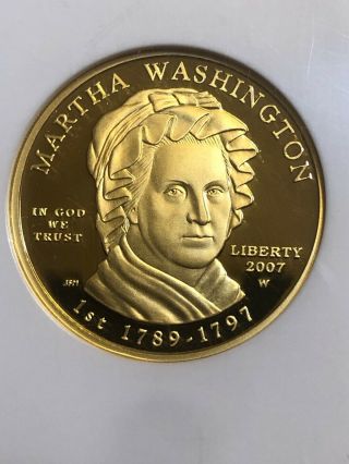 Us First Spouse.  999 Gold 1/2 Oz Proof $10 - W Ngcpf70 Gold Liberty Martha Wash