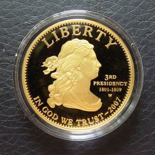 2007 - W Jefferson First Spouse Gold Proof Coin - - Ogp,