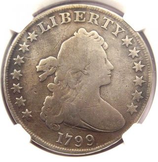 1799 Draped Bust Silver Dollar $1 Coin Bb - 166 B - 9 - Certified Ngc Vg Details