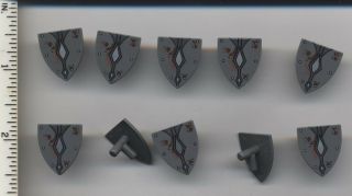 Lord Of The Rings Lego 10 Dark Bluish Gray Minifig,  Shield Triangular 79008