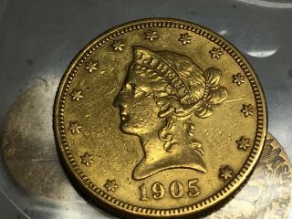 1905 S United States $10 Ten Dollar Liberty Head Gold Eagle 1 Day