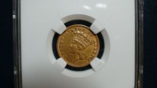1854 $3 GOLD PRINCESS NGC AU ABOUT UNCIRCULATED $3 Coin PRICED TO SELL QUICKLY 2