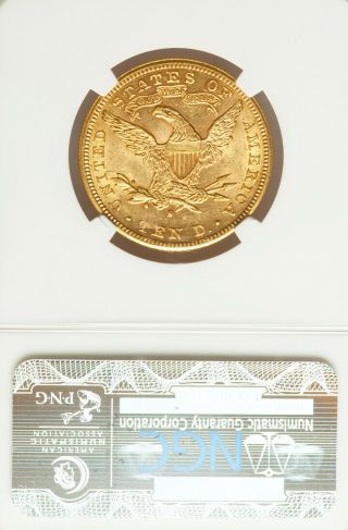 1892 S $10 Liberty Gold Eagle NGC AU58 POP 66 with 199 Finer 3