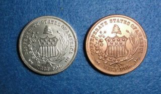 Confederate Half Dollars Robert Bashlow Restrikes,  Silver,  Copper,  1962.