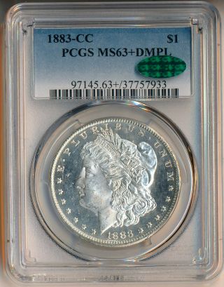 1883 - Cc Morgan Silver Dollar Pcgs And Cac Ms 63 Plus Dmpl