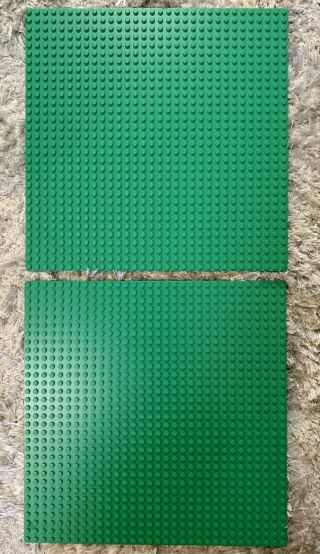 Set Of 2 Lego Green Base Plate 32 X 32 Stud 10 " X10” Board 3811