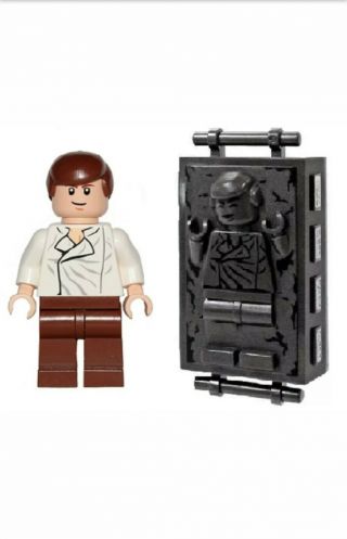 Authentic Lego Star Wars Han Solo Minifigure & Carbonite Sw278 8097 Slave 1 2010