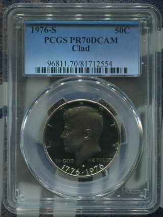 1976 S Kennedy Half Dollar - Pcgs Pr70dcam - Clad Coin - 50 Cent