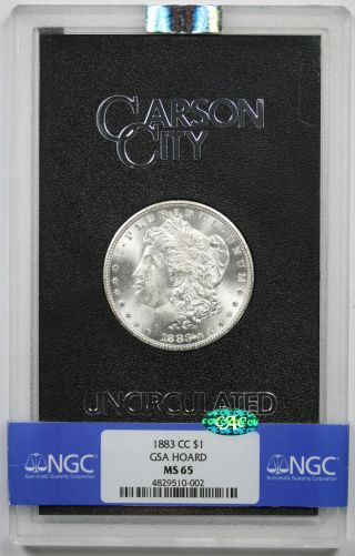 1883 - Cc Morgan Dollar Silver $1 Ms 65 Ngc Gsa Hoard Box And Cac Approved
