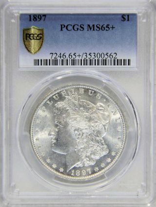 1897 P Morgan Silver Dollar Pcgs Ms65,  Blast White Luster,  Pq 71g