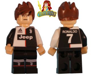 Custom Lego Minifigure Ronaldo In Juventus 19 20 Jersey Football Soccer Uv Print