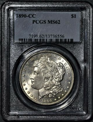 1890 - Cc $1 Silver Morgan Dollar,  Certified By Pcgs Ms62,  Jc60