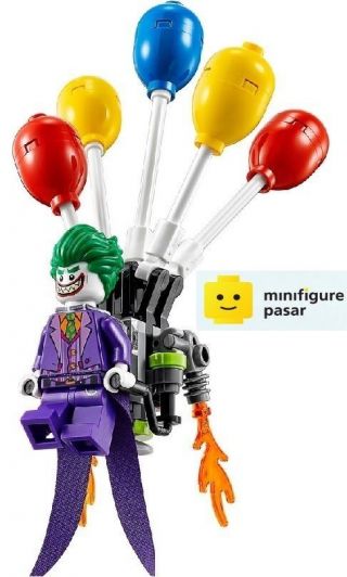 Sh353 The Lego Batman Movie 70900 - The Joker Minifigure W Balloon Backpack