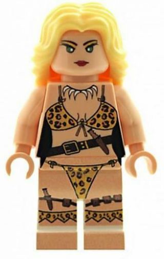Custom Designed Minifigure - Shanna The She Devil (blonde) Printed On Lego Parts