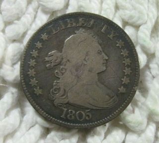 1805 Draped Bust Quarter - Large Size - Vg/f - Scratch