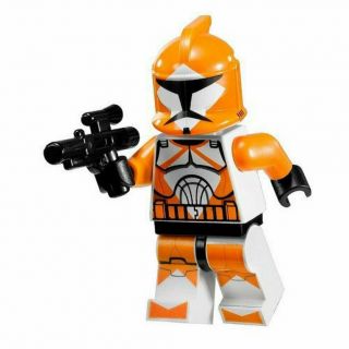Lego Star Wars - Minifigure - Orange Bomb Squad Trooper With Blaster Gun 2011