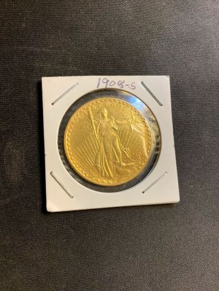 1908 S,  $20 Gold,  St.  Gaudens Double Eagle