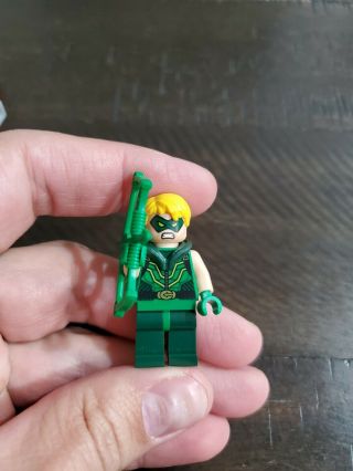 Lego Green Arrow W Bow Minifigure 76028 71342 Dc Heroes