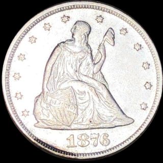 1876 Twenty - Cent Piece Appears Uncirculated Philly Ms Bu 20c Liberty Silver Coin