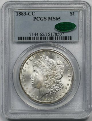 1883 - Cc $1 Pcgs/cac Ms 65 Morgan Silver Dollar