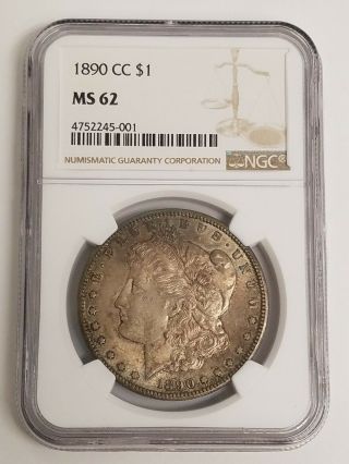 1890 Cc Morgan Silver Dollar Ngc Ms62 Carson City