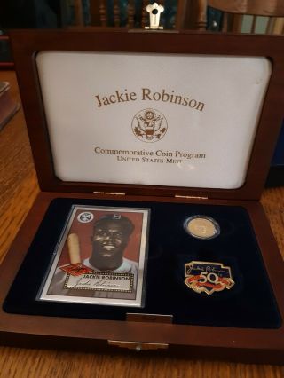 1997 Jackie Robinson 50th Anniversary Legacy Set $5 Gold Coin,  Trading Card,  Etc