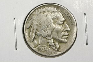 1937 - D 3 - Legged Buffalo Nickel,  Very Fine Detail