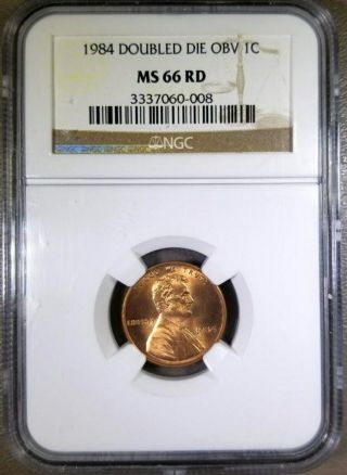 1984 Lincoln Memorial Cent Doubled Die Obverse Ngc Ms66 Rd 1c Ddo