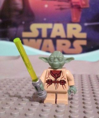 Lego Star Wars Yoda Minifigure Wgreen Lightsaber 7103 Htf 2002 Empire Force