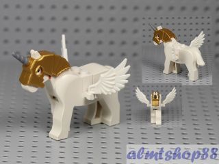 Lego - Unicorn Pegasus W/ Wings Feather Flying White Horse Wind God Elves Castle
