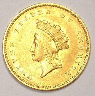 1854 Type 2 Indian Dollar Gold Coin (g$1) - Au Details - Rare Type 2 Coin