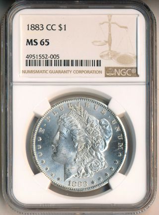 1883 - Cc Morgan Silver Dollar Ngc Ms 65