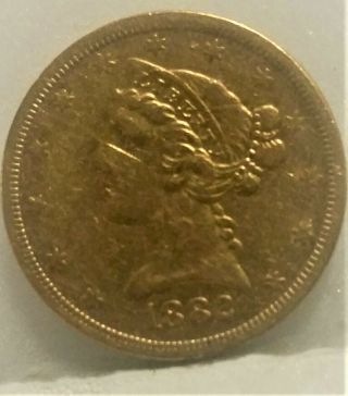 $5 Liberty Head Gold Five Dollar Half Eagle Choice Coin
