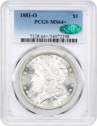 1881 - O $1 Pcgs/cac Ms64,  Close To Gem - Morgan Silver Dollar - Close To Gem