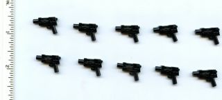 Indiana Jones Lego X10 Black Minifig,  Weapon Gun,  Pistol Automatic Medium Barrel