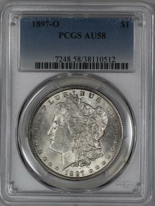 1897 O Morgan Dollar $1 Pcgs Certified Au 58 About Uncirculated (512)