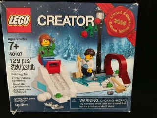 Lego Creator Winter Skating Scene 40107 Limited Edition 2014 Complete
