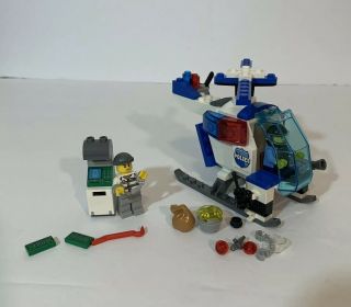 Lego City Police Helicopter With Robber Atm Completed Assembled Bls