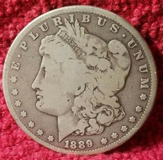1889 - Cc Carson City Morgan Silver Dollar - Vg,  Low Mintage (350,  000)