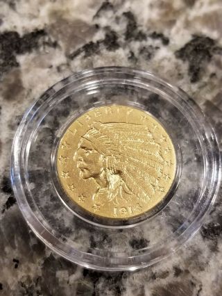 1914 Philadelphia $2.  50 GOLD INDIAN HEAD QUARTER EAGLE 2 1/2 (. 1209oz) Over 1/10 2