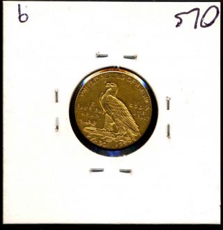 1914 G$2.  50 Indian Head Gold Quarter Eagle in AU 9 2
