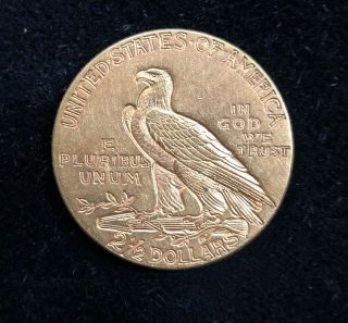1914 $2.  50 Quarter Eagle Indian Head Gold Coin 2