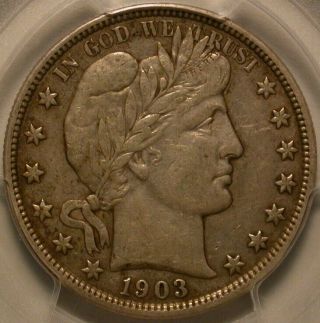 1903 Barber Half Dollar Pcgs Xf - 45 And Cac Stickered