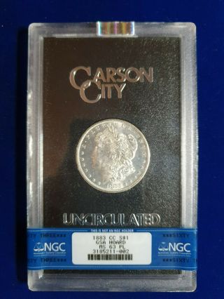 1883 - Cc Gsa Carson City Morgan Silver Dollar Ngc Ms63 Pl