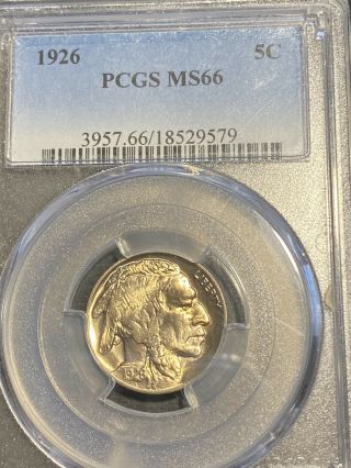 Pcgs Ms66,  1926 Buffalo Nickel,  Off The Charts Luster
