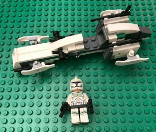 Lego 7913 Clone Trooper Battle Trooper Wars Sand Green Markings With Vehicle