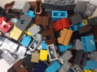 Lego - All 1x2 Bricks - Assorted Colors Basic Building Blocks Bulk 500 Pc