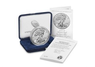 United States - American Eagle 2019 One Ounce Silver Enhanced Reverse Proof