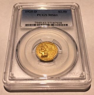1925 - D $2.  5 Gold Quarter Eagle